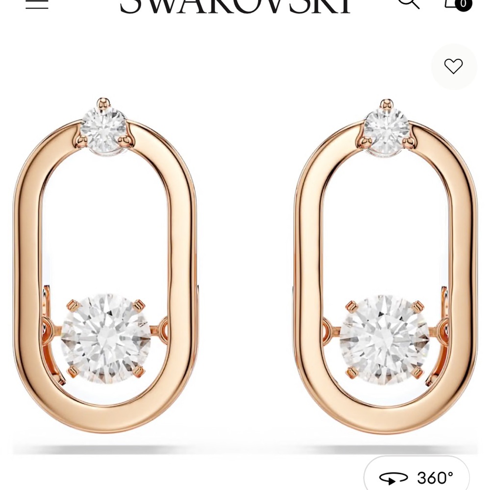 Swarovski Una Rose Gold-Tone Earrings